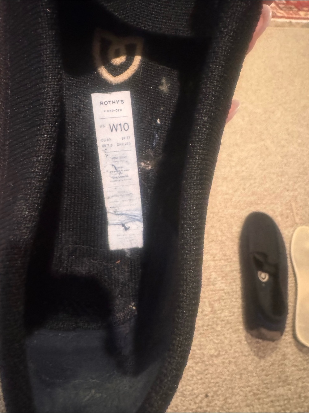 Rothy's Black Knit Slip-On Driving Loafer - Picture 8 of 8